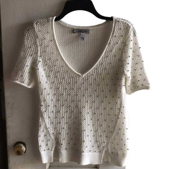 NWOT J LO short sleeve crochet top - Picture 1 of 3